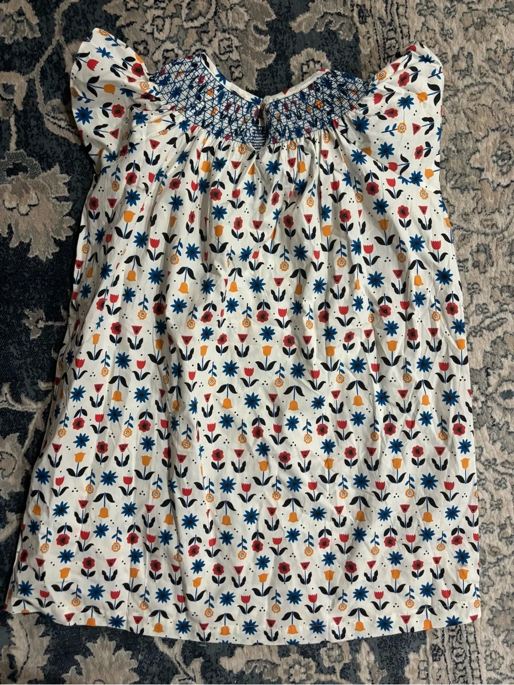 Madison Me Smocked Floral Cotton Girl's Dress